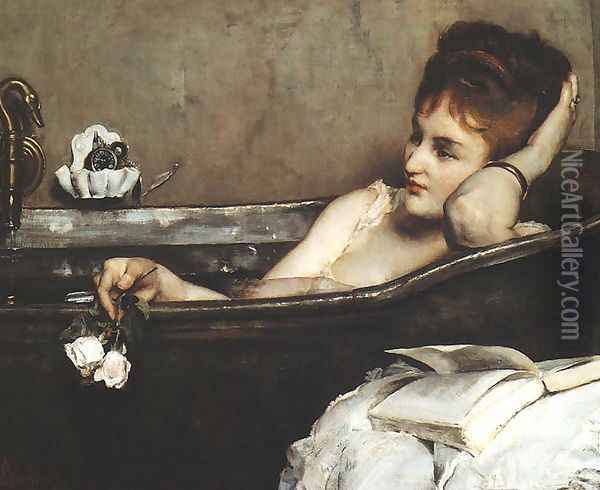 The Bath 1867 Oil Painting - Alfred Stevens