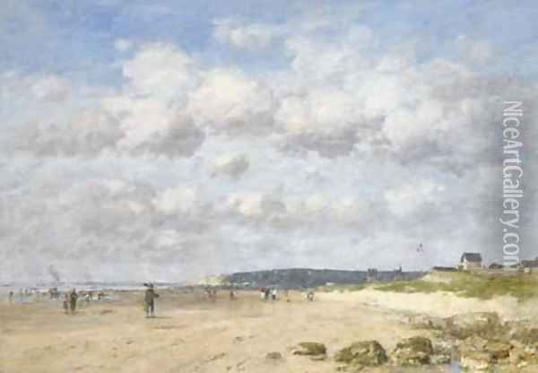 Benerville La plage Oil Painting - Eugene Boudin