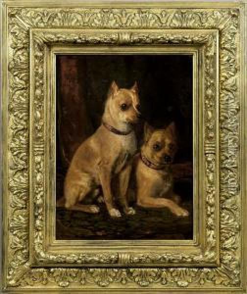 Portrait Zweierhunde Oil Painting - Caspar Von Reth