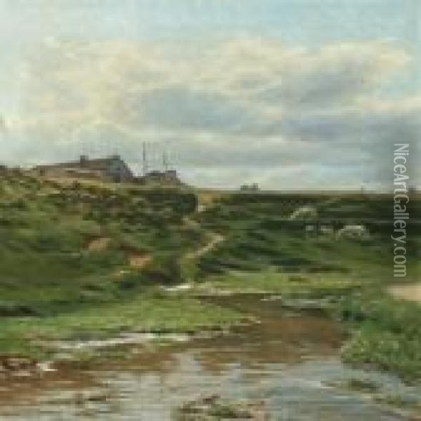 Landscape From Northern Jutland Oil Painting - Niels Frederik Schiottz-Jensen