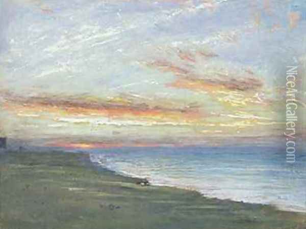 Norfolk Coast Oil Painting - Albert Goodwin