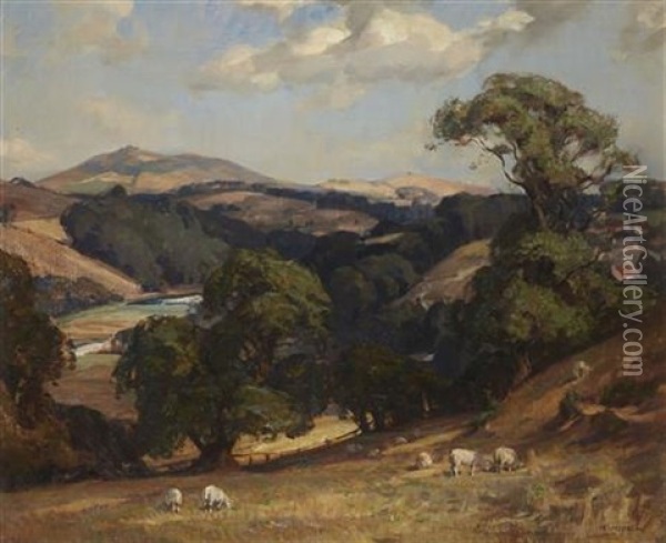 Pentland Hills Oil Painting - Robert Hope