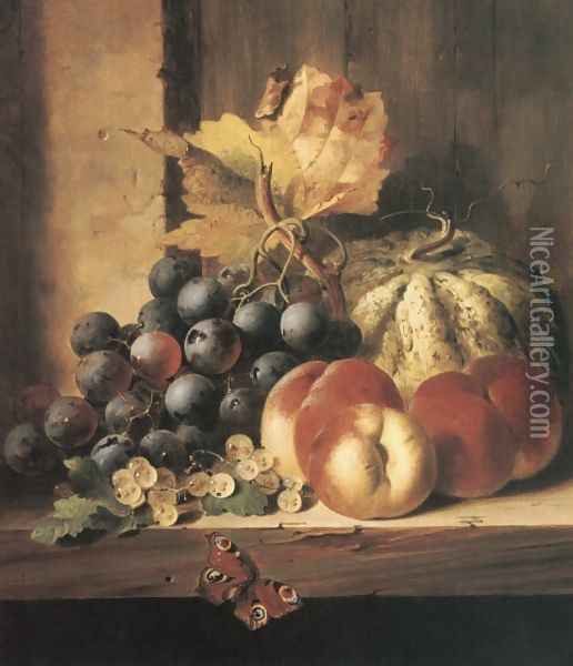Still Life of Fruit Oil Painting - Edward Ladell