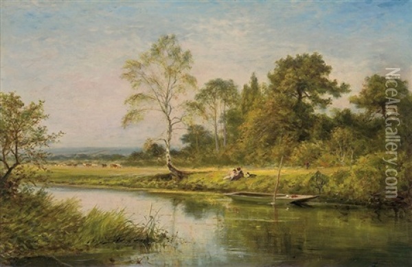 A Surrey Landscape Oil Painting - Walter Wallor Caffyn