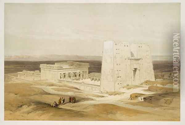 Temple of Edfu, ancient Apollinopolis, Upper Egypt, from Egypt and Nubia, Vol.1 Oil Painting - David Roberts
