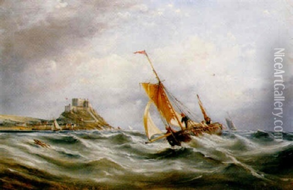 Mount Orgueil, Jersey Oil Painting - Ebenezer Colls