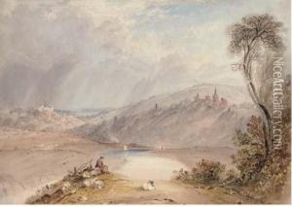 Goodrich Castle Oil Painting - Charles Marshall