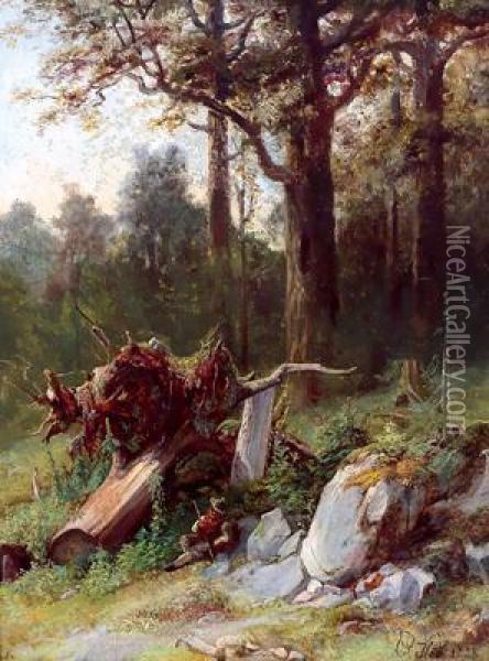 Rastender Wanderer Oil Painting - Edmund Hod