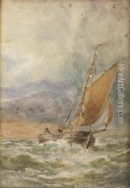 A Yacht In Heavy Seas Oil Painting - Alexander Williams