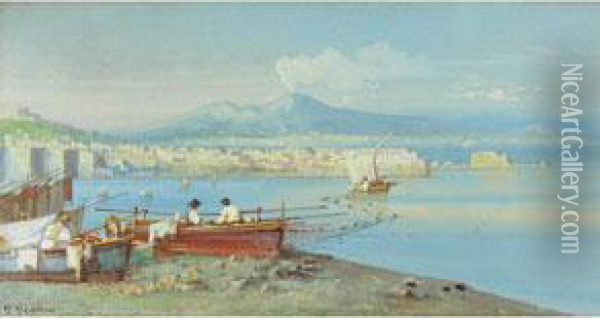 Neapolitanische Kustenlandschaft Oil Painting - Giulio Gianni