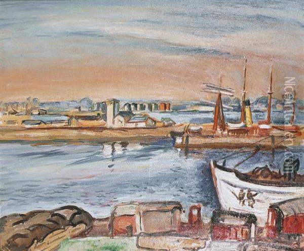 Le Port De Saint-malo Oil Painting - Emile-Othon Friesz