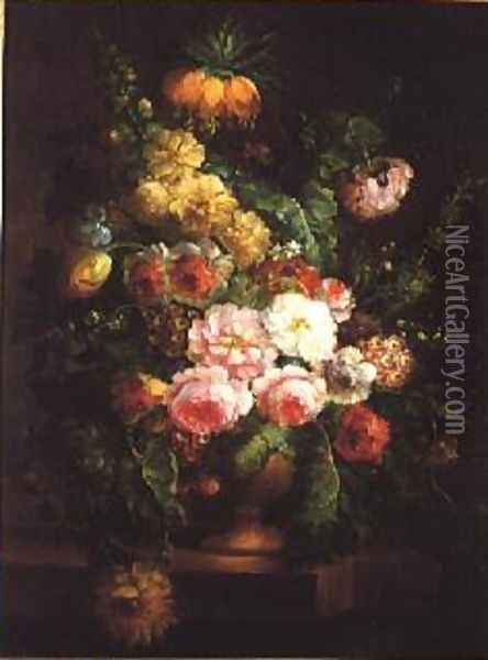Urn with Flowers Oil Painting - Cornelis van Spaendonck