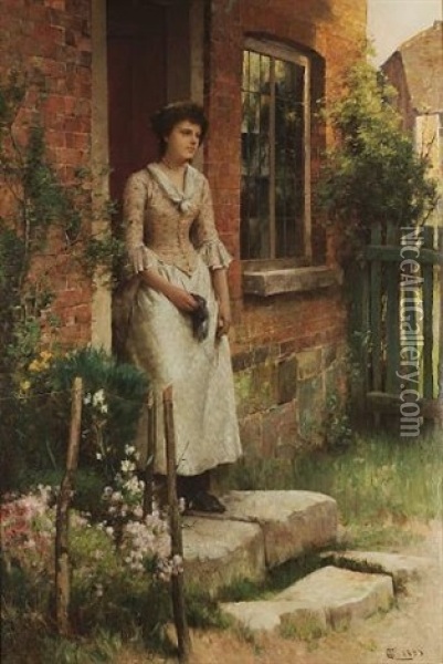 Expectation Oil Painting - Alfred Glendening Jr.