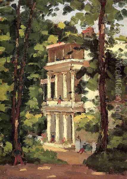 Yerres Colonnade Of The Casin Oil Painting - Gustave Caillebotte