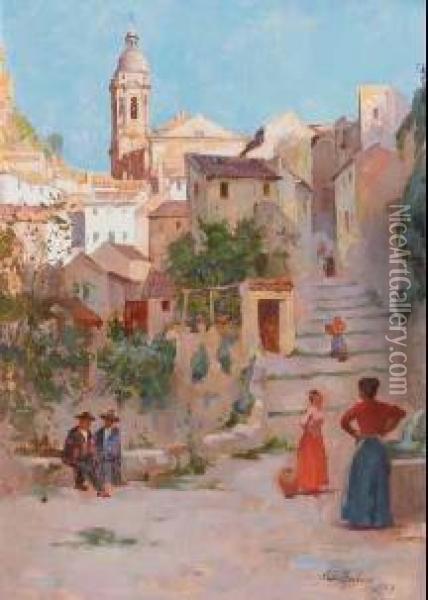 View Of Loja, Province Of Granada Oil Painting - John Stewart Maclaren
