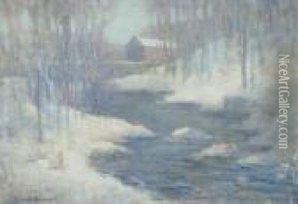 Winter Landsacpe Oil Painting - Edmund William Greacen
