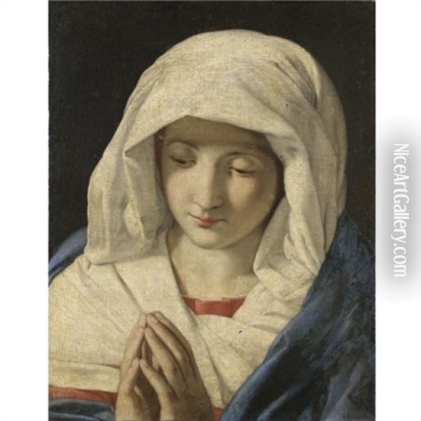 Madonna Oil Painting - Giovanni Battista Salvi (Il Sassoferrato)
