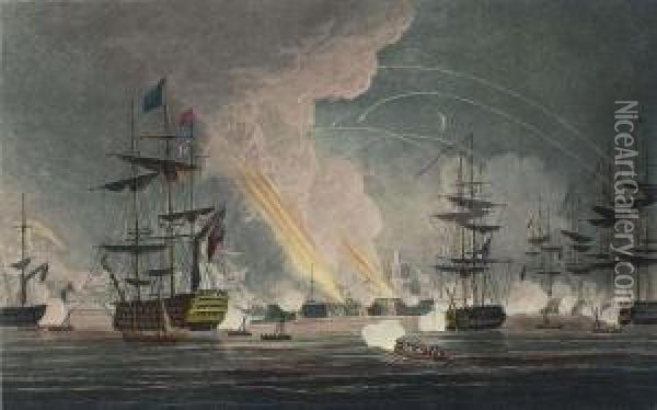 Naval Victories Of Great Britain, From The Commencement Of The War Oil Painting - Lewis William Wyatt