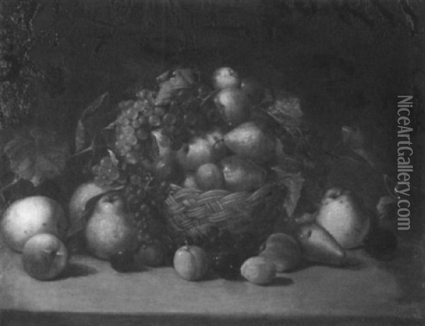 Still Life With Fruit Oil Painting - Samuel Raymond Fanshaw
