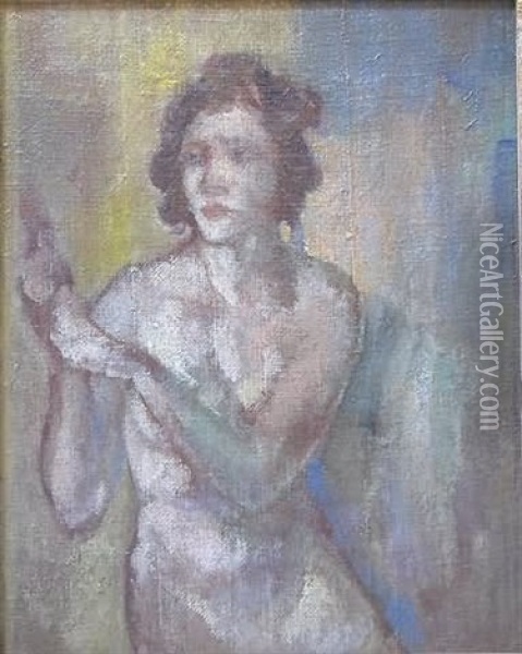 Seated Figure Oil Painting - Arthur B. Davies