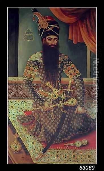 Fath' Ali Shah (1771-1834), King of Persia Oil Painting - Mirza Baba