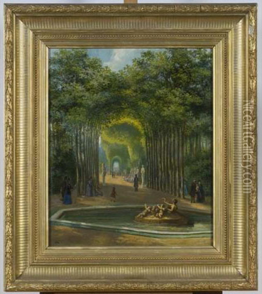 Promenade Dans Le Parc De Versailles Oil Painting - Artus Despagne