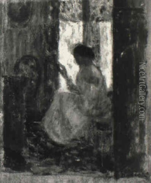 Femme Dans Un Interieur No.1 Oil Painting - Eugene Antoine Durenne