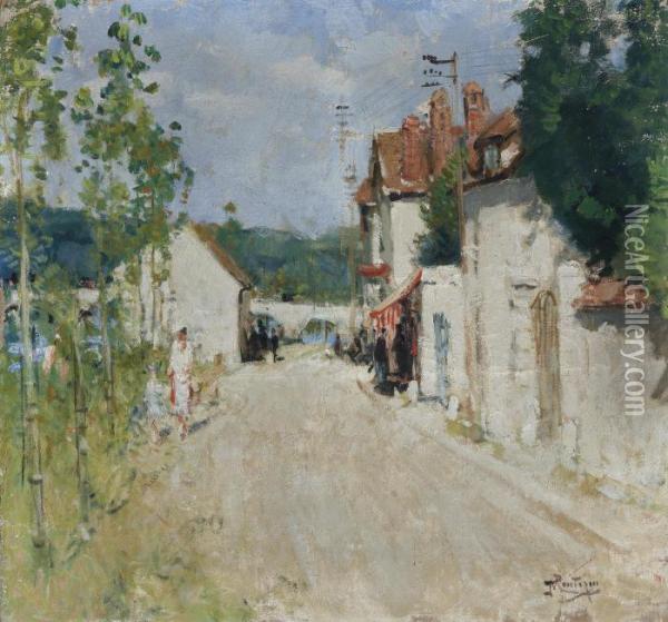 Rue De Village Oil Painting - Pierre Eugene Montezin