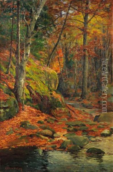 Woodland Stream Oil Painting - Jonas Joseph LaValley