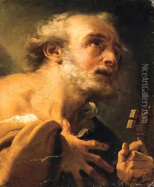 Saint Peter in Penitence Oil Painting - Gaetano Gandolfi