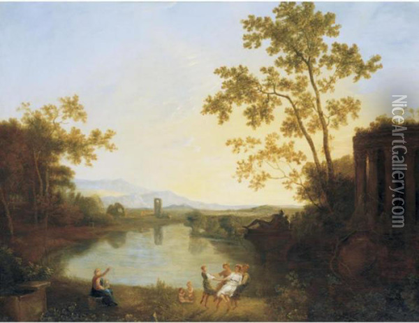 Apollo And The Four Seasons Oil Painting - Richard Wilson