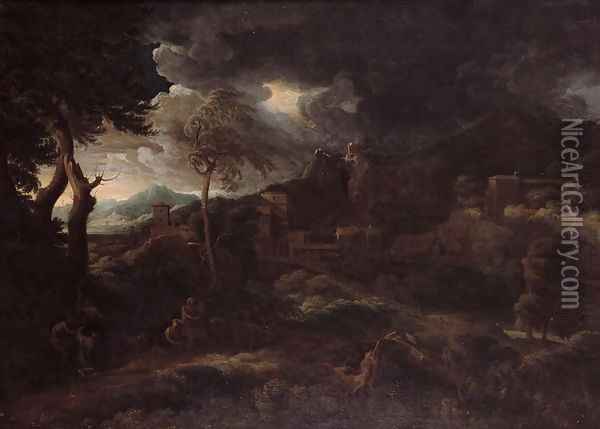 The Storm Oil Painting - Gaspard Dughet Poussin