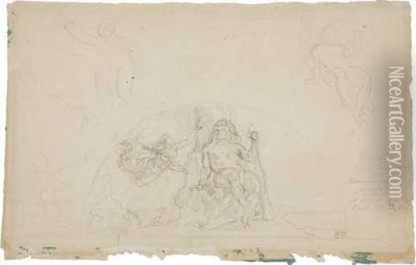 Etudes D'hercule Oil Painting - Eugene Delacroix