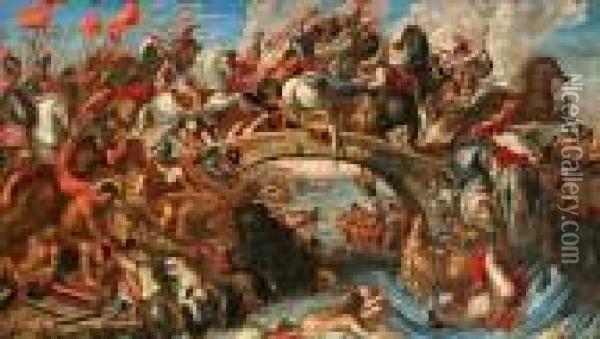 Hans Efterfoljd Amazonernas Kamp Oil Painting - Peter Paul Rubens