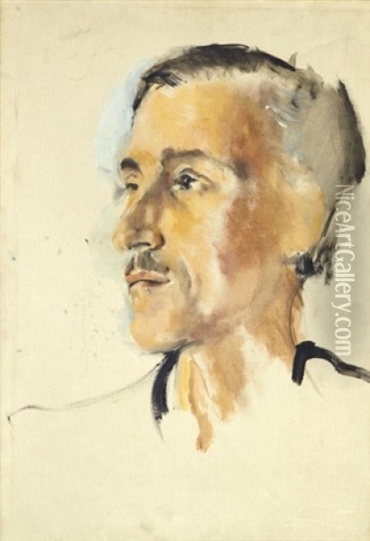 Portrait De Lucien Piguet Oil Painting - Christian Berard