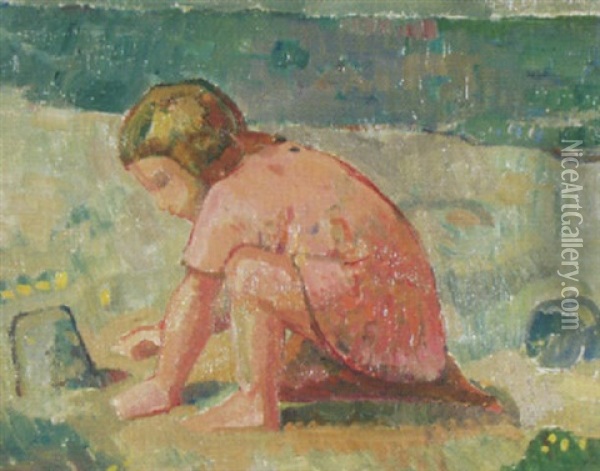 Madchen Am Strand Oil Painting - Wilhelm (William) Mueller