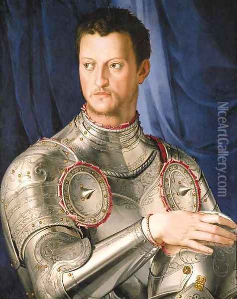 Portrait of Duke Cosimo I de' Medici Oil Painting - Agnolo Bronzino