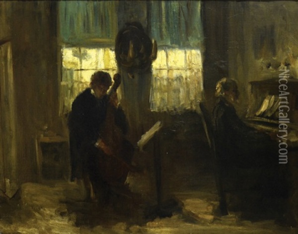 Musicians Oil Painting - Jozef Israels