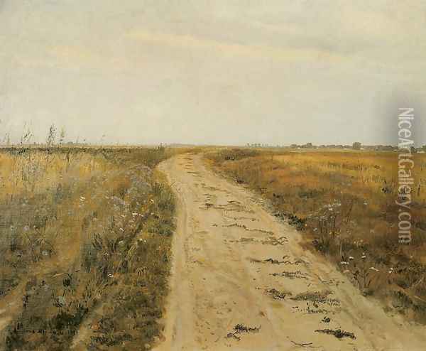 Path Through a Field Oil Painting - Jozef Chelmonski