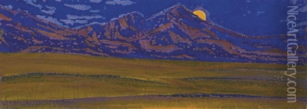 Taklamakan, Chinese Turkestan Oil Painting - Nikolai Konstantinovich Roerich