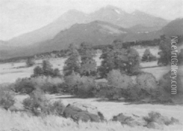 Longs Peak, Estes Park, Co Oil Painting - Charles Partridge Adams
