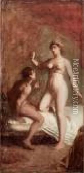 Messaline Dans Un Venerium Oil Painting - Gustave Surand