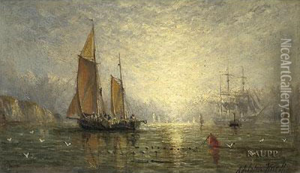 Britischer Marinemaler 2. Oil Painting - Adolphus Knell