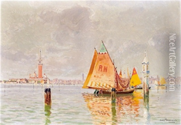 In Der Lagune Vor Venedig Oil Painting - Carlo Brancaccio