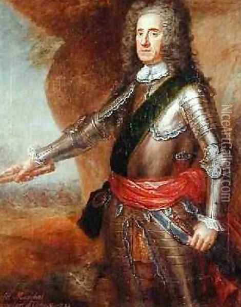 Field Marshal George Hamilton 1666-1737 Earl of Orkney Oil Painting - Martin Maingaud