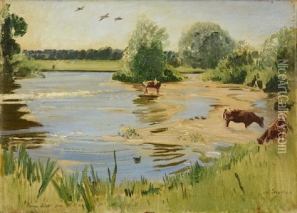 Hot Day Oil Painting - William Nicholson