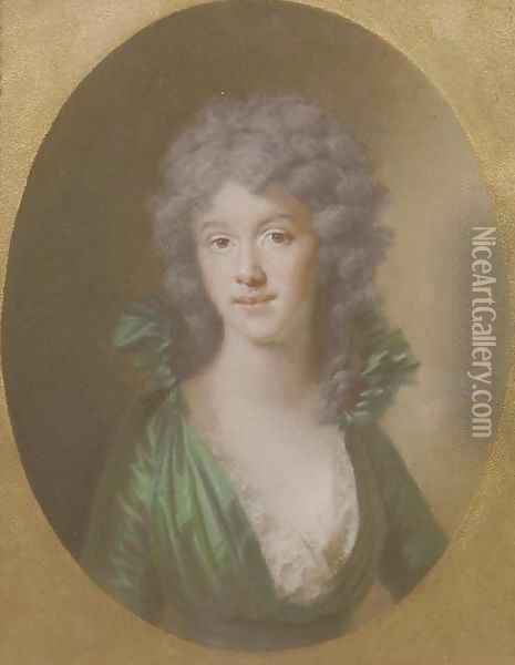Portrait of Frederica Louisa Wilhelmina, Princess of Prussia, (1774-1837) Oil Painting - Johann Friedrich August Tischbein
