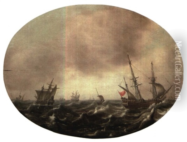 Marine, La Chasse Cachalot Oil Painting - Cornelis Verbeeck