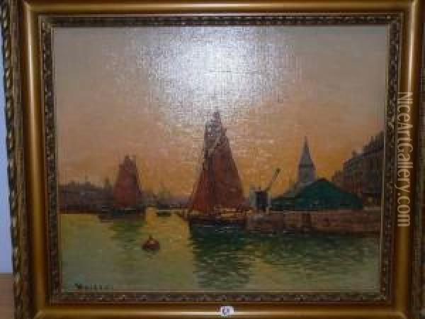 Port De Honfleur Oil Painting - Henri Houben