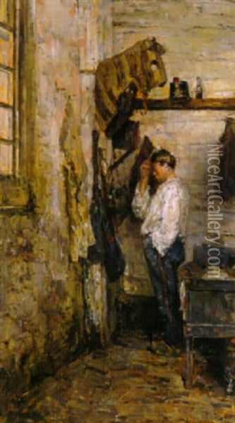 Het Toilet Van De Militair Oil Painting - Isaac Israels